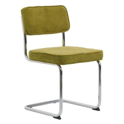 Scaun de dining verde din catifea reiată Rupert – Unique Furniture