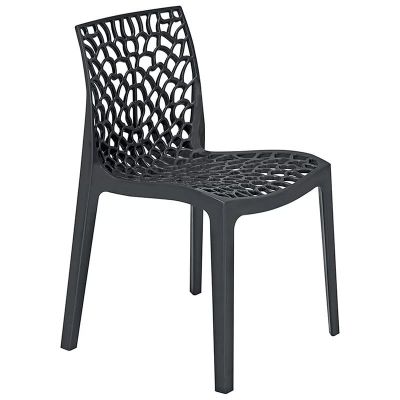 Scaun exterior Hush cu protectie UV plastic negru 50.5x54x79.5cm