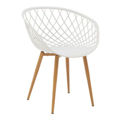 Scaun Ezra, cu picioare metalice 62x42x82cm
