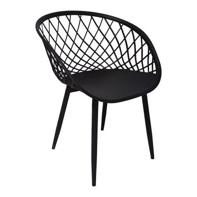 Scaun Ezra, cu picioare metalice 62x42x82cm