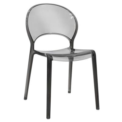 Scaun Orison policarbonat culoare gri transparent
