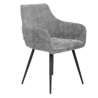 Scaun Satori Pop, Homla, 58x62x79 cm, poliester/metal, gri/negru