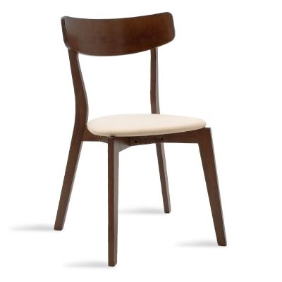 Scaun Toto, Gri - Nuc, 50x50x85 cm