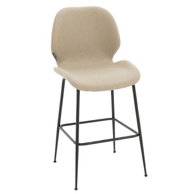 Scaun de bar Impel, Bej - Gri, 61x48x103 cm