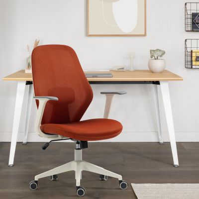 Scaun de birou ergonomic, Bedora Harry, mesh, caramiziu Scaun de birou ergonomic, Bedora Harry, mesh, caramiziu