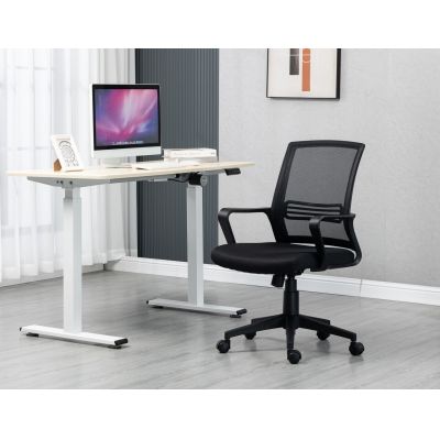 Scaun de birou ergonomic, Bedora Moon, mesh, negru