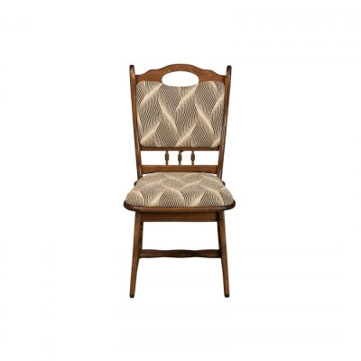 Scaun living FLANDER, cadru nuc + stofa print 07, 50x48x95 cm