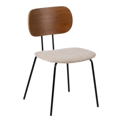 Scaune de dining maro/crem 4 buc. Cleo – Ixia