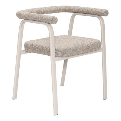 Set de scaune de sufragerie bej cu cotiere 2 buc. tapițat Ecto – Hübsch