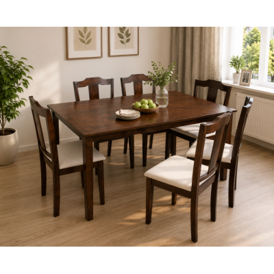 Set masa RH7008T cu 6 scaune RH159C Dirty Oak 150x90x76 cm