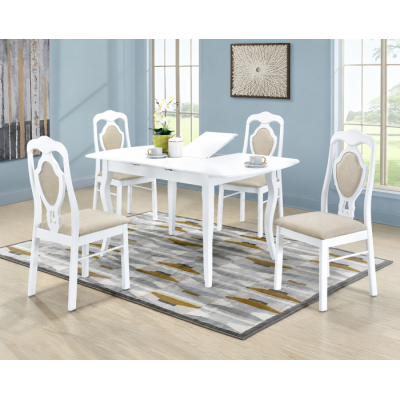 Set Masa RH7211EXT + 4 RH561C White,150x80x76 cm