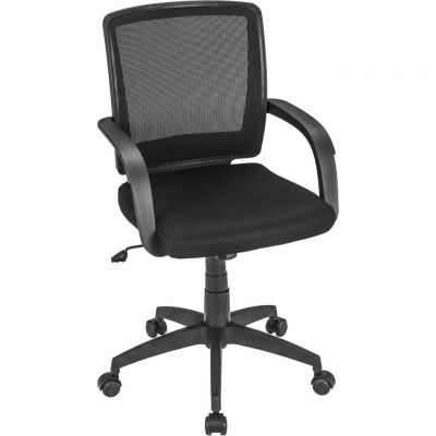 Scaun Birou Tineret din plasă tensionată, negru