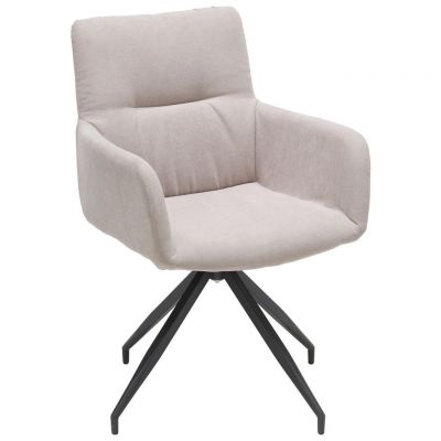 Scaun Cu Brațe din textil, antracit, gri deschis