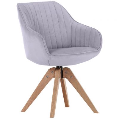 Scaun Cu Brațe din textil, gri deschis