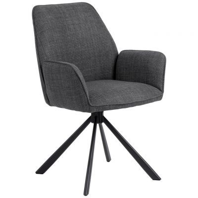 Scaun Cu Brațe din textil, gri închis