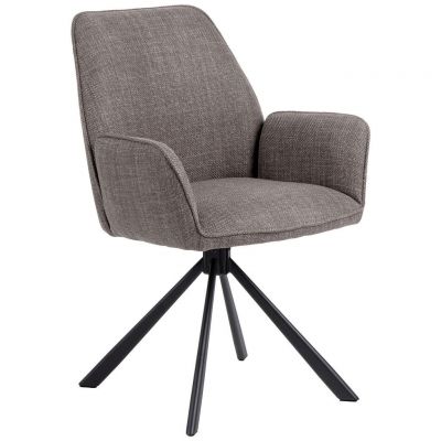 Scaun Cu Brațe din textil, gri-maro