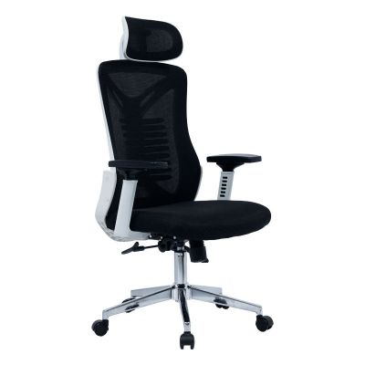Scaun de birou manager Andrew plasa negru 61 x 65 x 117 cm