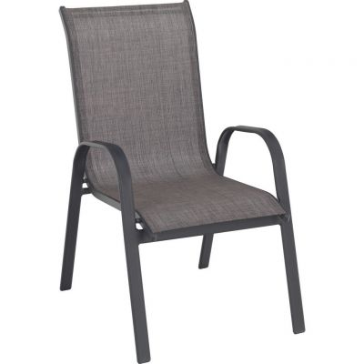 SCAUN DE GRĂDINĂ in metal, textil antracit, maro