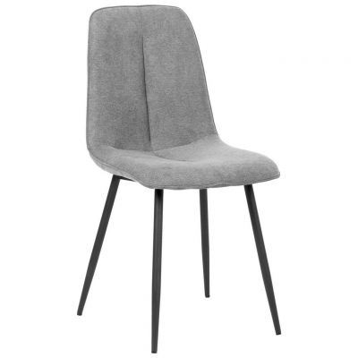 Scaun din lemn, metal, textil, gri