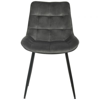 Scaun din lemn, metal, textil, gri