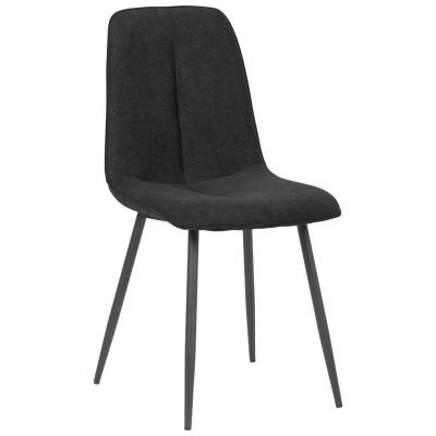 Scaun din lemn, metal, textil, negru