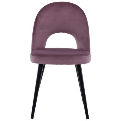 Scaun din lemn, textil, roz