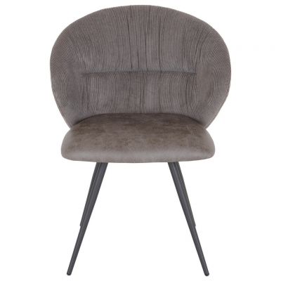 Scaun din metal, textil, gri