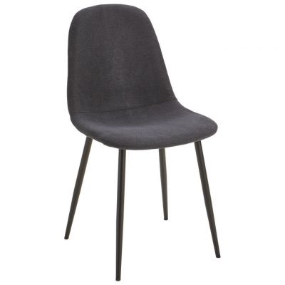 Scaun din metal, textil, negru