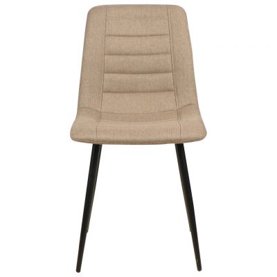 SCAUN in lemn, metal, textil maro, negru