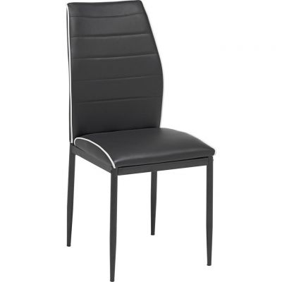 SCAUN in metal, textil negru