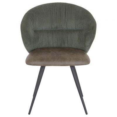 SCAUN in metal, textil verde închis