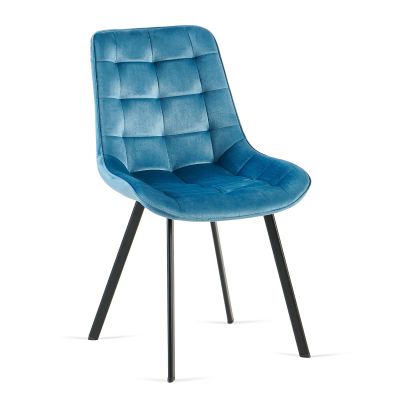 Scaun Faux, 51x57x80 cm, Stofa, Turcoaz