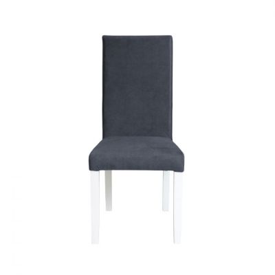 Scaun living TEO, picioare lemn alb, stofa z albastru, 46x60x98 cm
