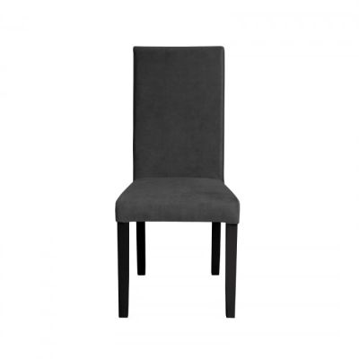 Scaun living TEO, picioare lemn wenge, stofa z gri antracit, 46x60x98 cm