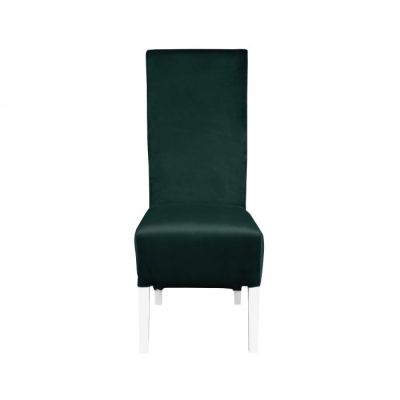 Scaun living VANESSA, picioare lemn alb, stofa verde smarald, 47x60x110 cm Scaun living VANESSA, picioare lemn alb, stofa verde smarald, 47x60x110 cm