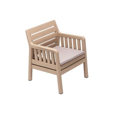 Fotoliu de grădină bej din plastic Lara – Floriane Garden