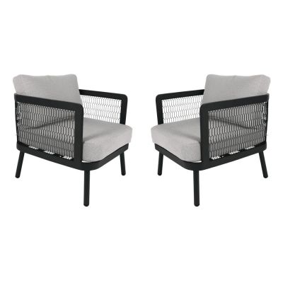 Fotoliu de grădină gri din metal Edinburgh Duo – Rojaplast