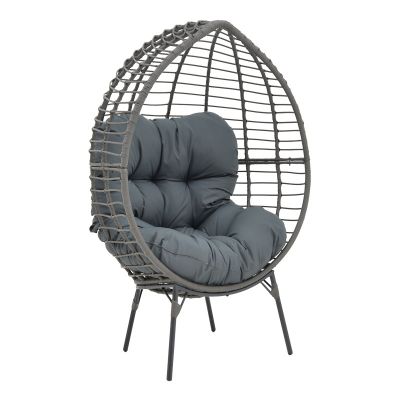 Fotoliu de Gradina Model Nestie, Gri, 102x80x155 cm