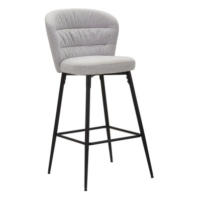 Mauro Ferretti Taburet Bar Losanna Gri, Set 2 Bucăți, Dimensiuni: 52X59X108 cm. | Aosom Romania