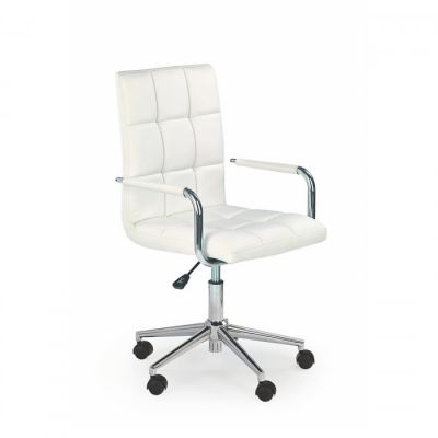 Scaun birou GONZO, alb, 53x60x105 cm