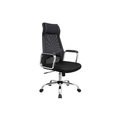 Scaun de birou, Songmics, 140 Kg, Negru, OBN33BK