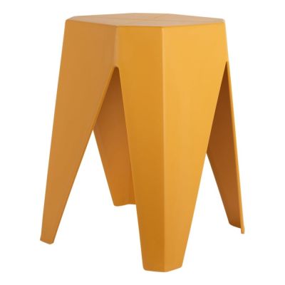 Scaun galben muștar din plastic Cherish – Leitmotiv