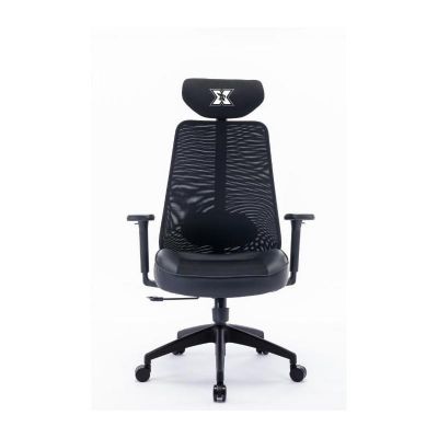 Scaun gaming Serioux Kyrian, adjustabil, piston pe gaz clasa 4, manere 3d, tetiere reglabile, baza stea cu 5 picioare, suporta pana la 150 kg, negru