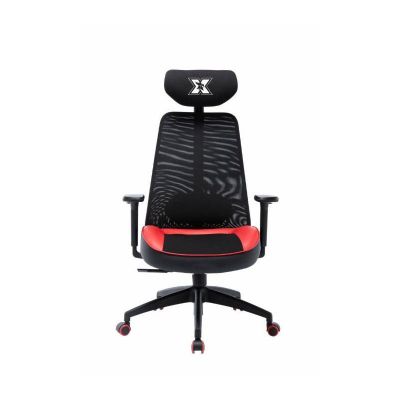 Scaun gaming Serioux Kyrian, adjustabil, piston pe gaz clasa 4, manere 3d, tetiere reglabile, baza stea cu 5 picioare, suporta pana la 150 kg, rosu