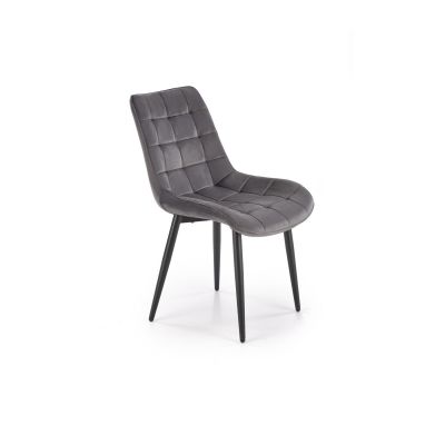 Scaun Ganso, 51x61x85 cm, Catifea, Gri