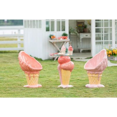 SCAUN in plastic roz aprins, bej