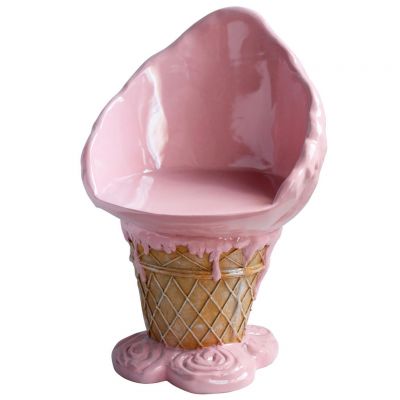 SCAUN in plastic roz aprins, bej