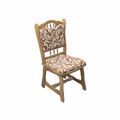Scaun living FLANDER III, cadru stejar + stofa print 05, 50x48x95 cm