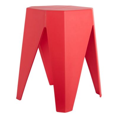 Scaun roșu din plastic Cherish – Leitmotiv