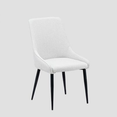 Scaun Sabor, Homla, 52x52x93.5 cm, metal/MDF/poliester, gri deschis